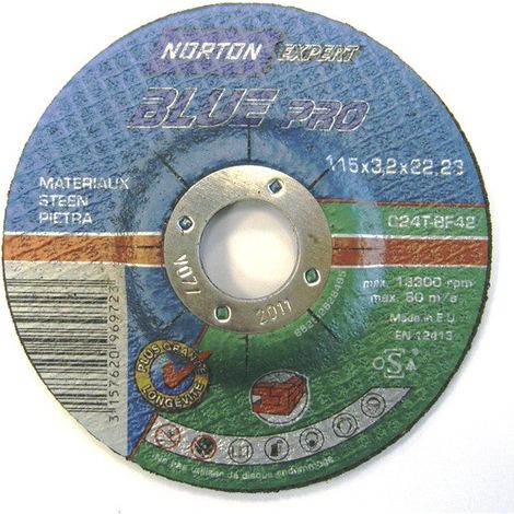 Disque Métal Pour Matériaux De Construction Norton, Diam.125 Mm