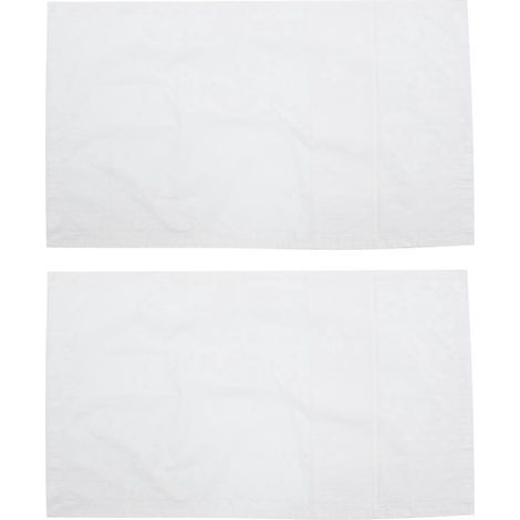 Lot de 2 taies d'oreiller d'hôtel, housses d'oreiller remplaçables et confortables.-80X48X0.2CM-White (1/3)