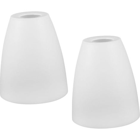 Set of 2 Replacement Plastic Flat Lampshades with Central Hole for Chandelier and Ceiling Light Interior Easy to Install and Disassemble 4.53 Inches (1/5)