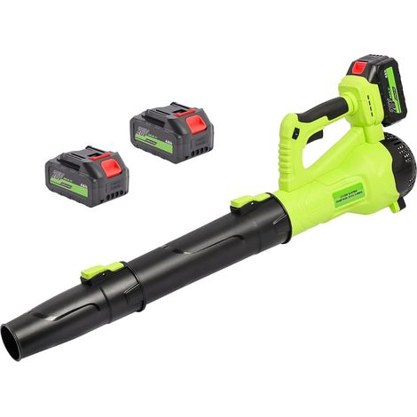 Souffleur de Feuilles sans Fil 21V, 2x4Ah, 172 km/h, 6 Vitesses 172 km/h + moteur 280W 2 batteries 4Ah (30–40 min) 1,3 kg 2 buses jardin, allées, garage, voiture (1/5)