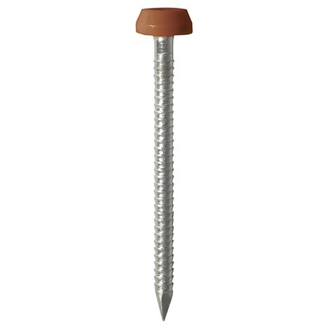 TIMCO Polymer Headed Pins A4 Stainless Steel Clay Brown - 30mm