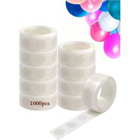 100 points de colle double face pour ballons, adhésif transparent pour décorations de ballons DIY, pour fêtes, mariages, anniversaires, sans endommager les murs (1/5)