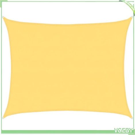 Voile d'ombrage - FAFEICY - 311139 - 6 x 7 m - PEHD 160 g/m² - Anti-UV 90% (1/5)