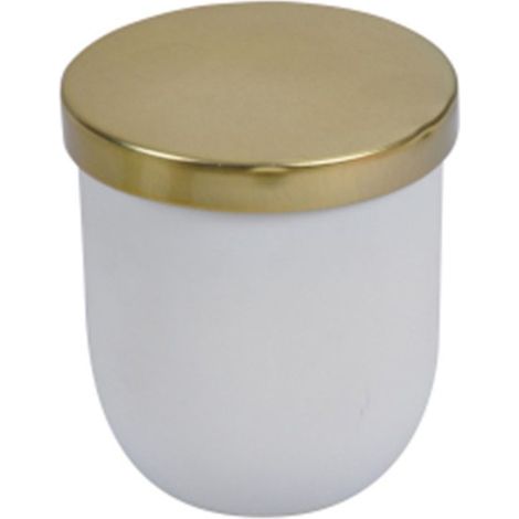 Bougie Parfumée & Couvercle "Mystic" 8cm Blanc
