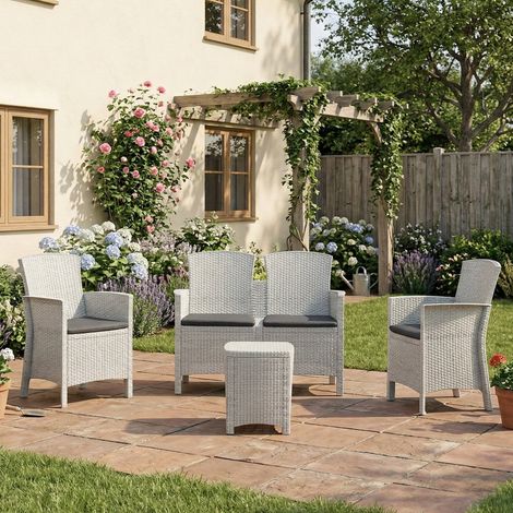 Set de Sala Exterior - Conjunto Outdoor en Blanco (1/5)