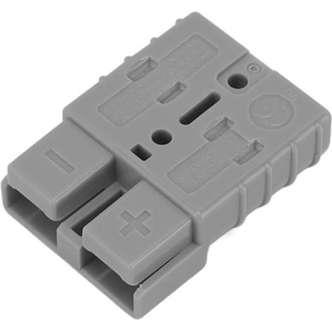 Connecteur 50 A 600 V bipolaire haute intensité pour système à double batterie et panneau solaire, gris (1/5)