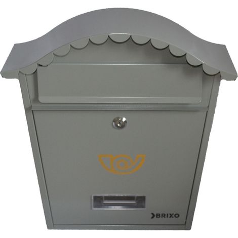 CASSETTA POSTALE BRIXO VILLA D'ESTE IN ACCIAIO COLORE GRIGIO L36xP14xH37 cm (1/4)