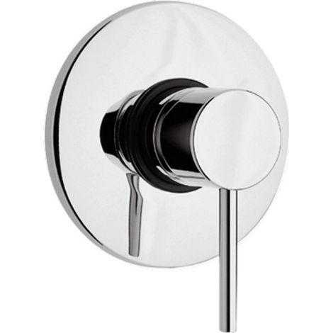 Miscelatore Cromato Doccia Incasso - Paini DISCO- Finitura Cromata - Con Leva Sottile Minimal - Design Moderno (1/2)