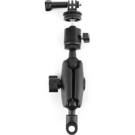 Support caméra moto en alliage d'aluminium, support 360° réglable pour enregistreur, fixation pour rétroviseur et selle GoPro (1/5)