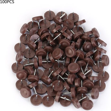 100pcs Furniture Sofa Chair Table Bottom Protector Glides Anti slip Nails Pads 18mm5mm