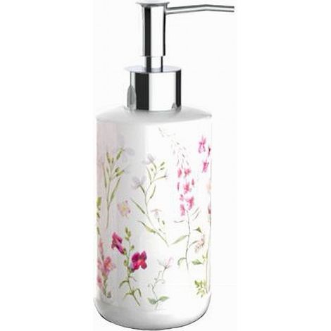 Cleafe - Dispenser Per Sapone Liquido Con Fiori Accessorio Portasapone Arredo Bagno 69917 - (1/3)
