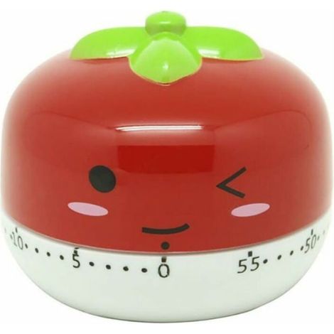 Minuterie Cuisine - Mécanique - 55 Minutes - Sans Pile - Design Légumes - Rouge - 1 Pièce (1/4)