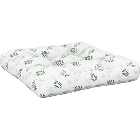 Coussin de palette à motif de feuilles 60x61,5x10 cm tissu vidaXL
