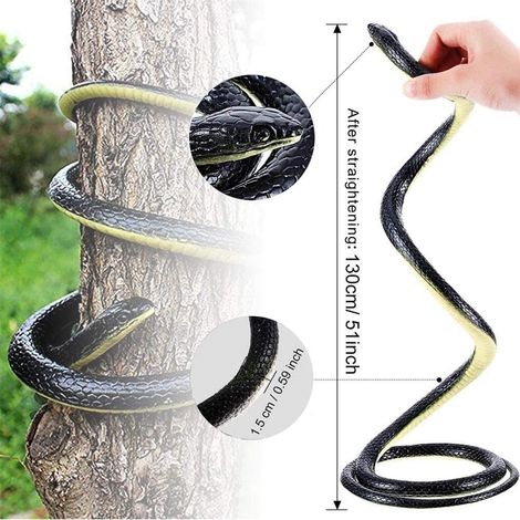 Serpent de jardin réaliste en caoutchouc, faux serpent pour le 1er Halloween, jouet original (1/5)