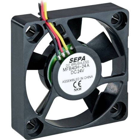 SEPA MFB40H24A-001 Ventola assiale 24 V/DC 11.28 m³/h (L x L x A) 40 x 40 x 10 mm