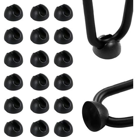 20 protectores para patas de sillas，protectores para patas de mesa con forma de horquilla，almohadillas de silicona para sillas，30x17 mm (1/5)