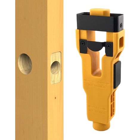 Kit de perçage de serrure de porte, outil à mortaiser, guide de scie-cloche, gabarit de burinage précis, poignée ergonomique pour les professionnels du bois et les projets d'amélioration de la maison (1/5)