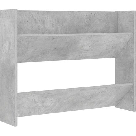 Maison Exclusive - Scarpiera a Muro Grigio Cemento 80x18x60cm in Legno Multistrato