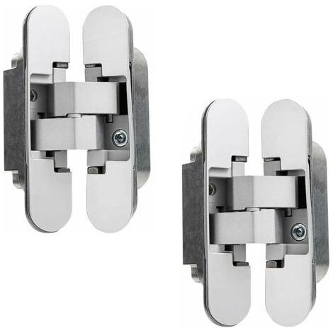 Charnière Invisible pour Portes Lourdes - Lot de 2 (Charge 40 kg, Ouverture 180º) (1/4)
