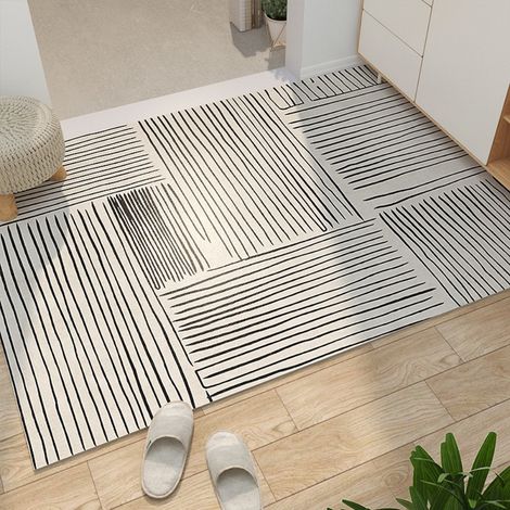Takeuchi - Cuir abricot clair 5080cm Tapis d'entrée en cuir, lavable, découpable, résistant aux taches, adapté au détachage. (1/5)