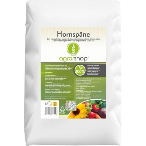 Agrarshop Hornspäne 14% N 20 kg Stickstoffdünger Naturdünger Universaldünger (1/5)