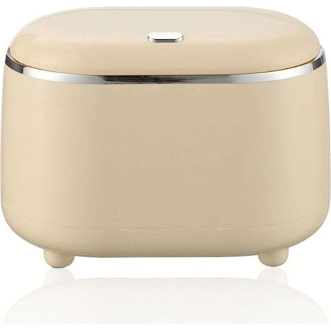 Poubelle de bureau avec couvercle, mini poubelle de bureau, petite poubelle, largement utilisée dans le salon, la salle à manger, la chambre, la salle de bain (1/4)