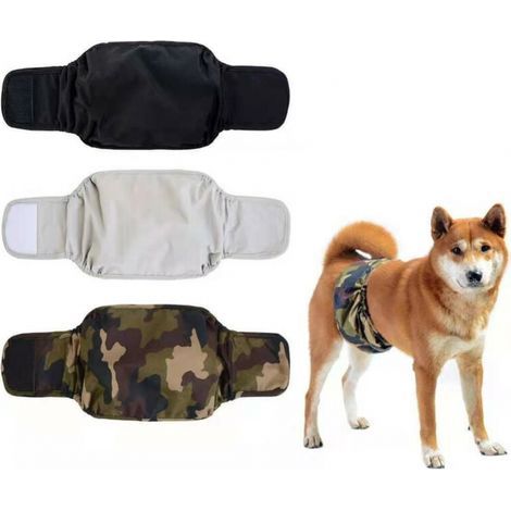 3er-Pack waschbare Hundewindeln für Rüden - wiederverwendbare Streifen für Hunde (M) (1/5)