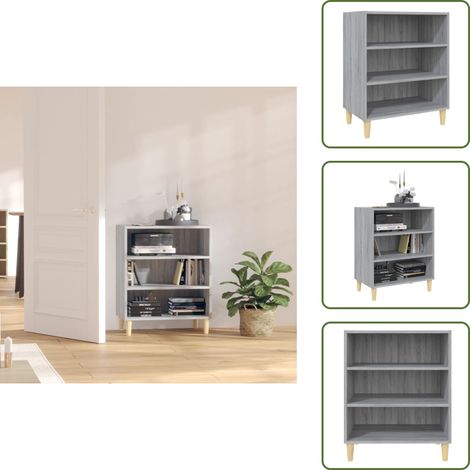 The Living Store Sideboard Grau Sonoma 57x35x70 cm Holzwerkstoff - Holzregal (1/5)