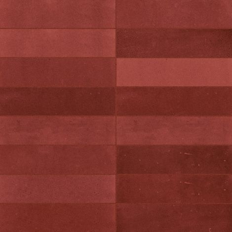 Carrelage effet Zellige Rouge 20x6,5x0,85 cm Mat Serinor - Mur intérieur (vendu par carton de 0,5 m²) - RO'MA CARRELAGE
