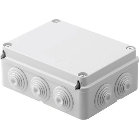 GEWISS GW44007 - Scatola di derivazione con coperchio a vite - IP55 - dim. int. 190x140x70 - pareti con passacavi - Grigio
