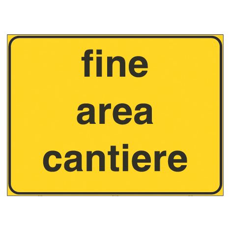SEGNALE FINE AREA CANTIERE FIGURA 2108 cm. 60x40 in vetroresina