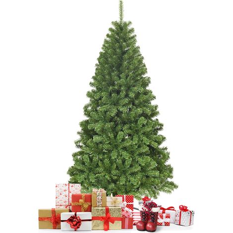 Albero di Natale non illuminato 180cm, con cerniere e aghi in PVC di alta qualità (1/4)