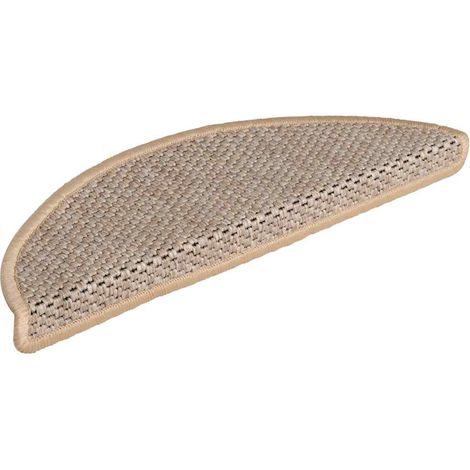 Maison Exclusive - Tappeti Adesivi Scale Aspetto Sisal 15pz 56x17x3cm Beige Chiaro