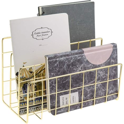 Organiseur De Courrier - Trieur Métallique À 3 Compartiments - Pour Bureau Salle D Attente École Maison - 9,5 X 4,7 X 6,0 Cm - 1 Pièce (1/5)