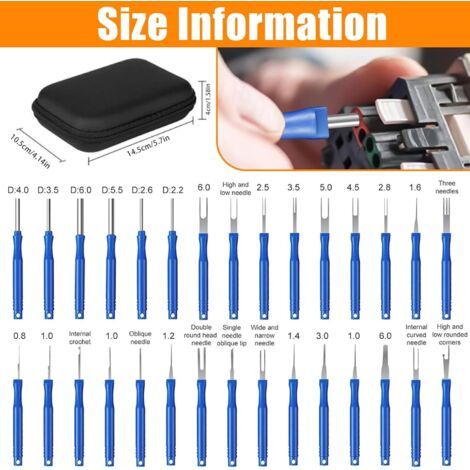 BARKBUSTERS30 Pcs Set Extracteur Cosses avec Boîte Protection, Outils Démontage Terminal Automobiles Réutilisable, Kit Outil Déverrouillage Retrait Prise Câble Voiture pour Plupart Terminaux Connecteu (1/5)