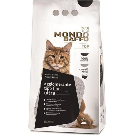 Mondo Baffo Lettiera Top Agglomerante Tipo Fine Ultra 7,5 Lt