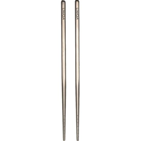 Paar wiederverwendbare, quadratische Essstäbchen aus Titan, ultraleicht und robust, mit Lixada-Tragetasche (1/5)