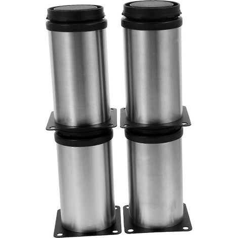 Ensemble de pieds de meubles réglables en acier inoxydable (4 pièces) - Pieds de meuble réglables en hauteur, adaptés aux tables à monter soi-même. (1/5)