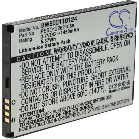 vhbw 1x Akku Ersatz für PSSO122621558 für Barcodescanner POS (1450 mAh, 3,7 V, Li-Ion)