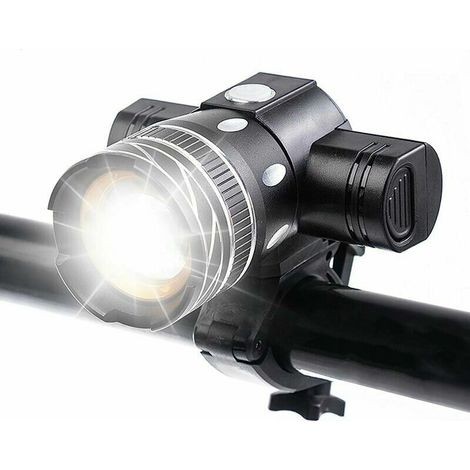 5000 Lumens Lumière Vélo Eclairage Avant Rechargeable, LED Etanches Lampe Vélo Haute luminosité 6 Heures de Cyclisme sur Route de Montagne sécurité Banlieue Lampe de Poche avec 3 Modes (1/5)