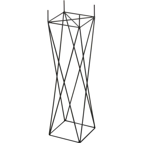 Cache-Pot en Métal "Support Croix" 55cm Noir (1/2)