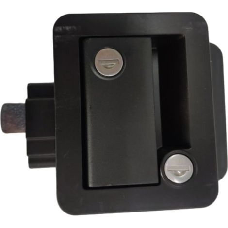 Serrure de porte d'entrée à palette RV, Accessoire de Remorque de Camping-car avec Serrure de porte à pêne Dormant Loquet d'armoire de Remorque de voiture RV Blanc/Noir (1/5)