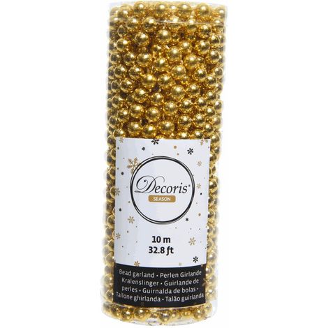 Ghirlanda di perline lucide D 0,8 cm lunghezza 1000 cm oro chiaro Peraga Christmas (1/4)