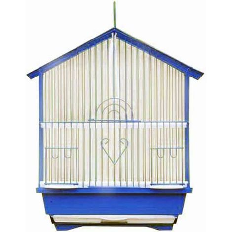 Cage à Oiseaux Canari Couleurs Assorties 37x22x29cm Forme Nichoir (1/2)