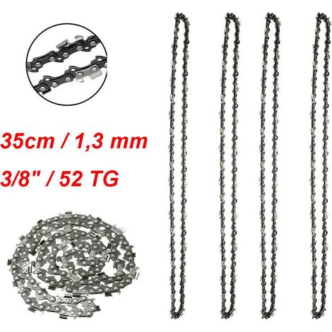 4X Sägekette 35cm 52TG 3/8 P 1,3 mm passend für Makita Einhell Bosch Aldi Dolmar (1/5)