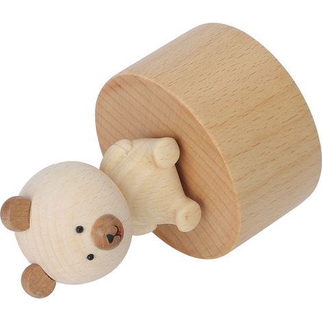 Spieluhren aus Holz mit Tiermotiven, Kindergeburtstags- und Weihnachtsgeschenk, Accessoires, Bär (1/5)