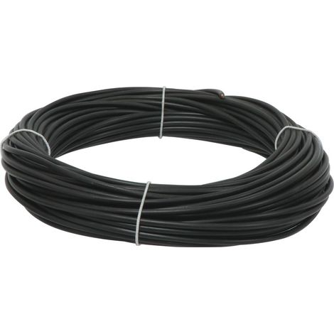 Fil monoconducteur 2.5mm² noir 25m (1/2)