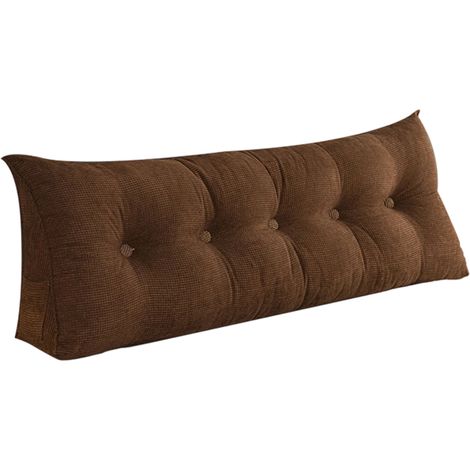 Coussin de chevet en polaire douce, grand coussin de lecture triangulaire pour le dos, coussin moelleux pour canapé et salon (1/5)