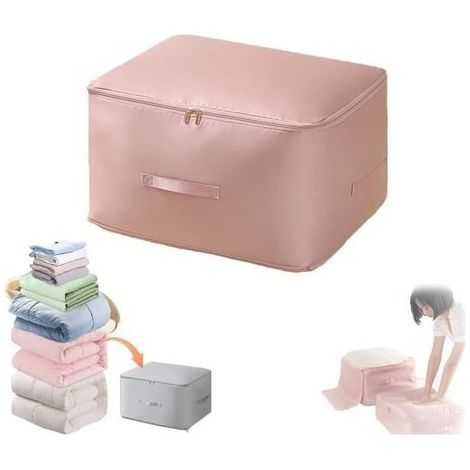 Selbstkomprimierender Organizer, Aufbewahrungstasche aus Nylon – 54 x 42 x 60 cm – Rosa – Unisex (1/4)