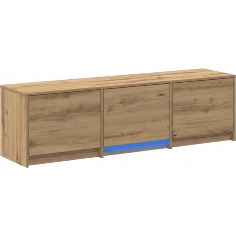 Maison Exclusive - Mobile TV con LED Rovere Artigianale 140 x 34 x 40 cm